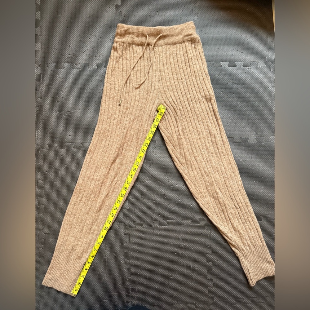 Free People Taupe Ribbed Knit Sweater Pants - Picture 5 of 8
